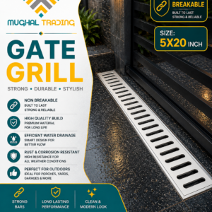 Gate Grill 5x20 PVC Non-Breakable