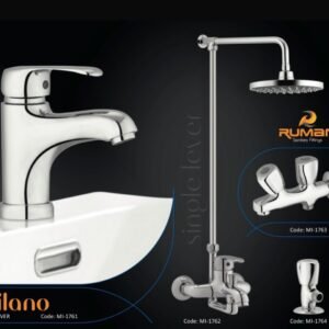 Ruman Milano Single Lever Chrome Bathroom Set