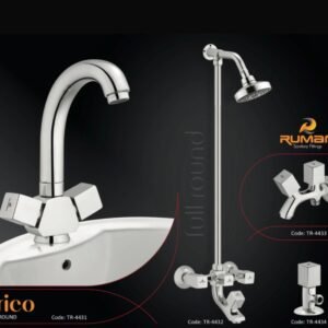 Ruman Trico Full Round Chrome Bathroom Set