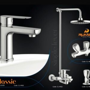 Ruman Classic Single Lever Chrome Bathroom Set