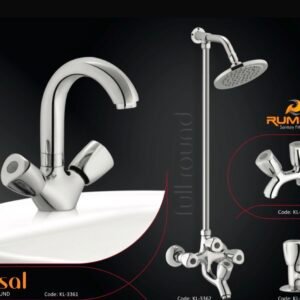 Ruman Kisal Full Round Chrome Bathroom Set