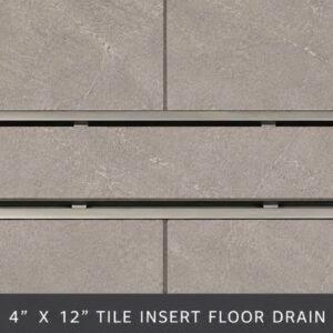 4" x 12" Tile Insert Floor Drain